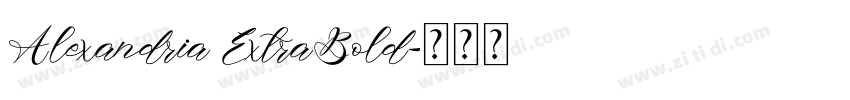 Alexandria ExtraBold字体转换